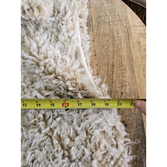 Anthropologie Faux Shearling Fur Vest Toggle Sherpa Teddy Sweater Women's Size S - Picture 10 of 13